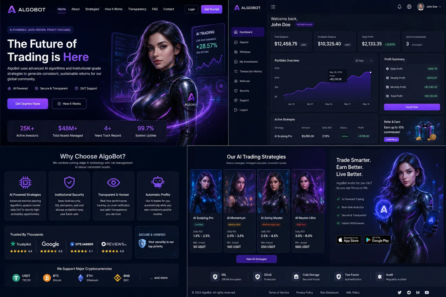 AlgoBot interface preview